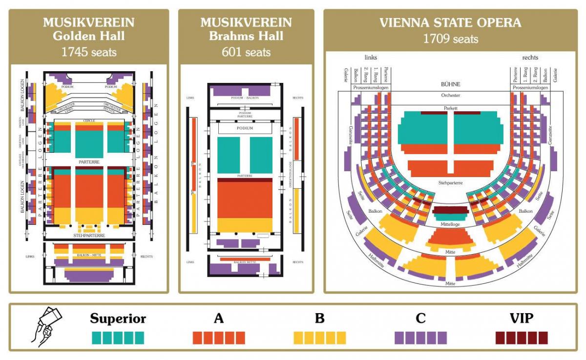 Mapa de ópera estatal de Viena