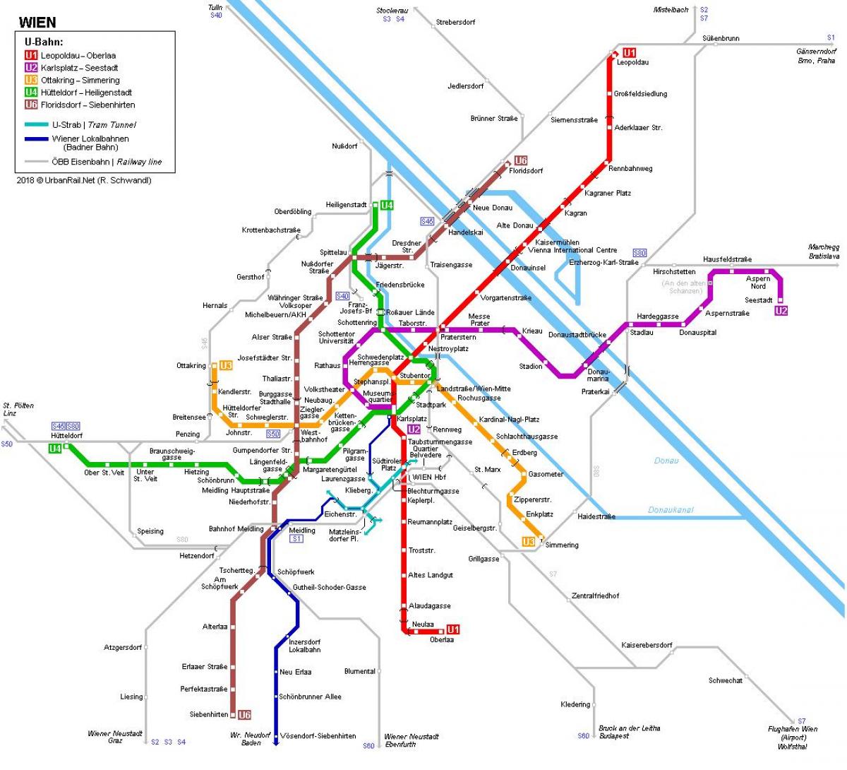 Mapa de uban Wien