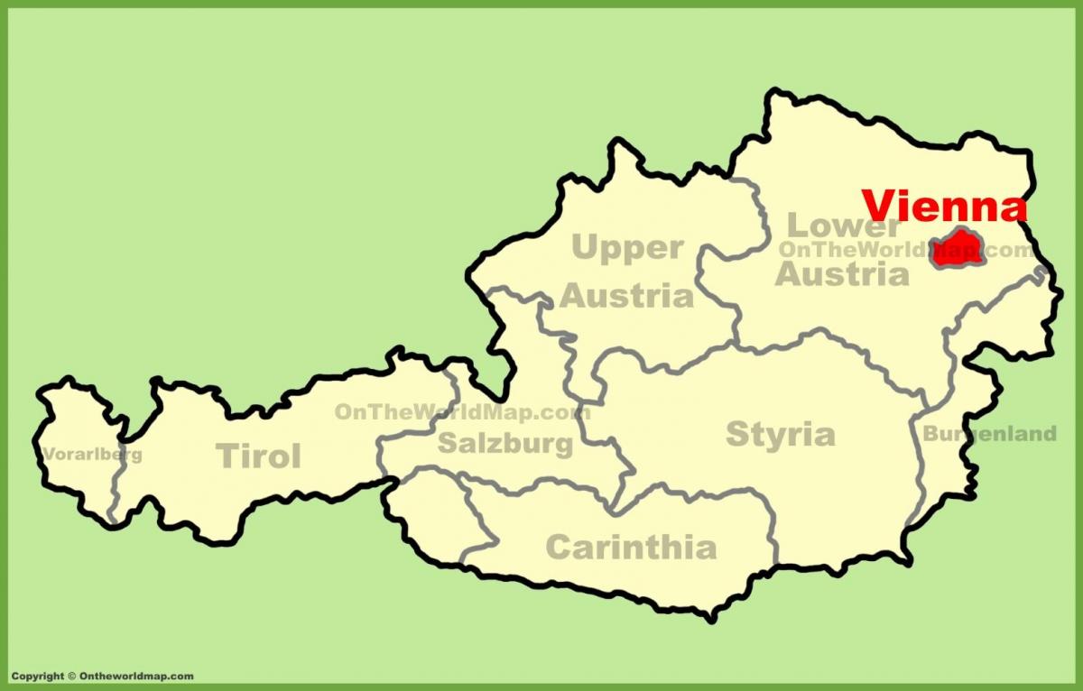 Mapa de Viena localización