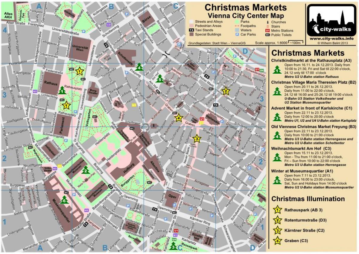 Mapa de Viena mercado de nadal