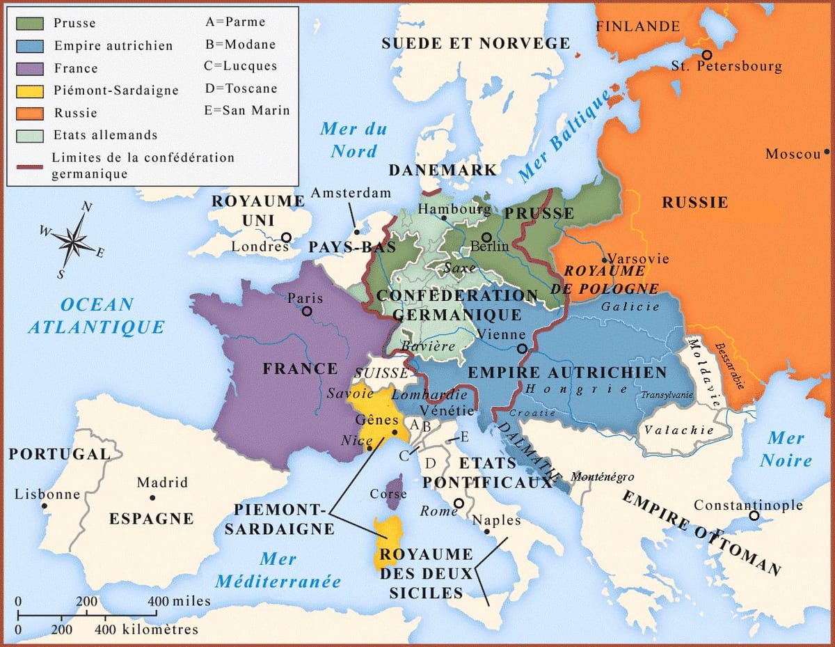 mapa de Viena e os países veciños