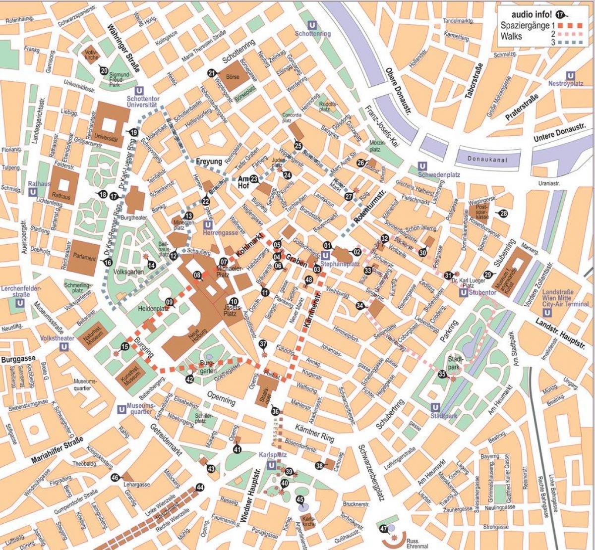 Mapa de Wien centro