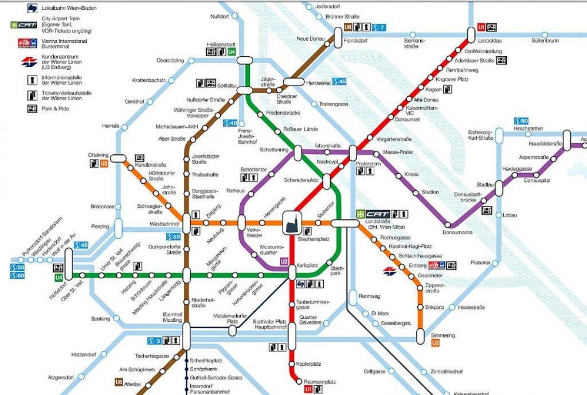 Wien metro mapa