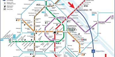 Wien autobús mapa