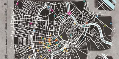 Mapa de rúa de arte de Viena