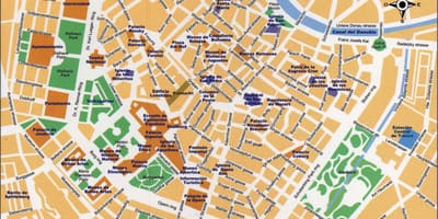 Mapa de rúa central Viena