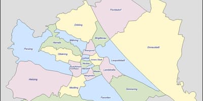 Viena área mapa