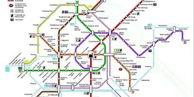 Viena estación de metro mapa