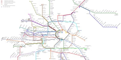 Viena liña de tranvía d mapa