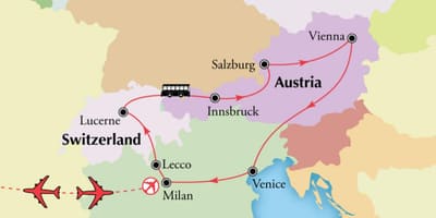 Mapa de Viena switzerlan
