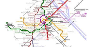 Mapa de Viena tranvía